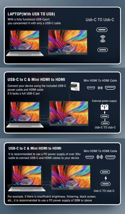 15.6" 1080P HDR Portable Touchscreen Monitor for Gaming