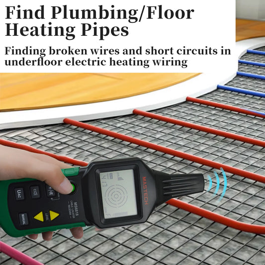 Portable Wire & Cable Tracker with Metal Pipe Locator