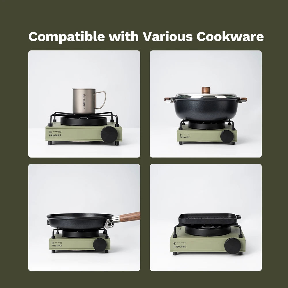 7100W Portable Butane Camping Stove with Piezo Ignition