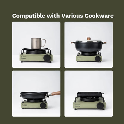 7100W Portable Butane Camping Stove with Piezo Ignition