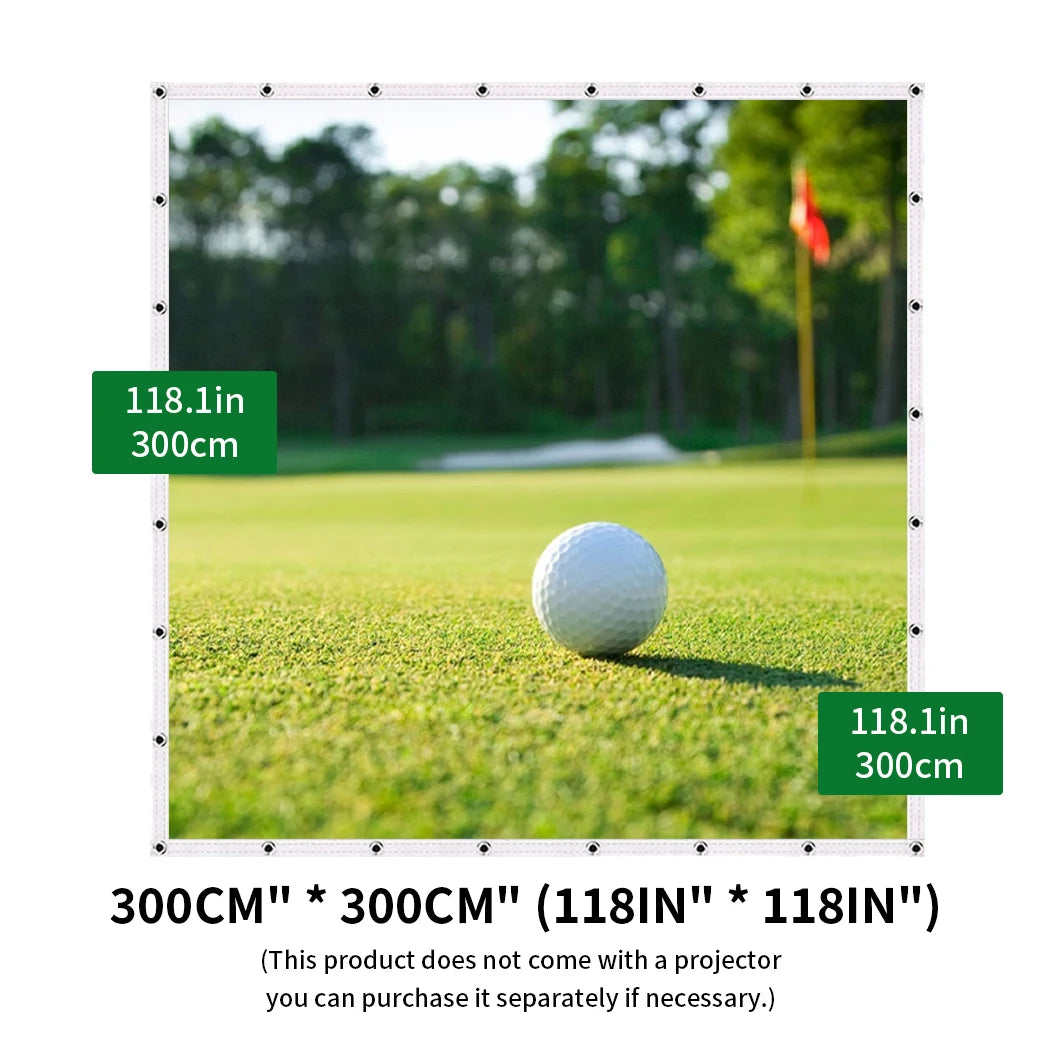 118x118in Golf Simulator Screen Anti-Strike Practice Display