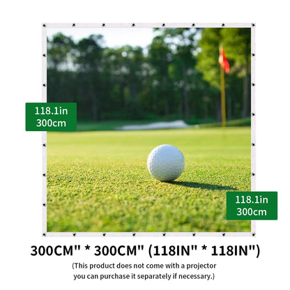 118x118in Golf Simulator Screen Anti-Strike Practice Display