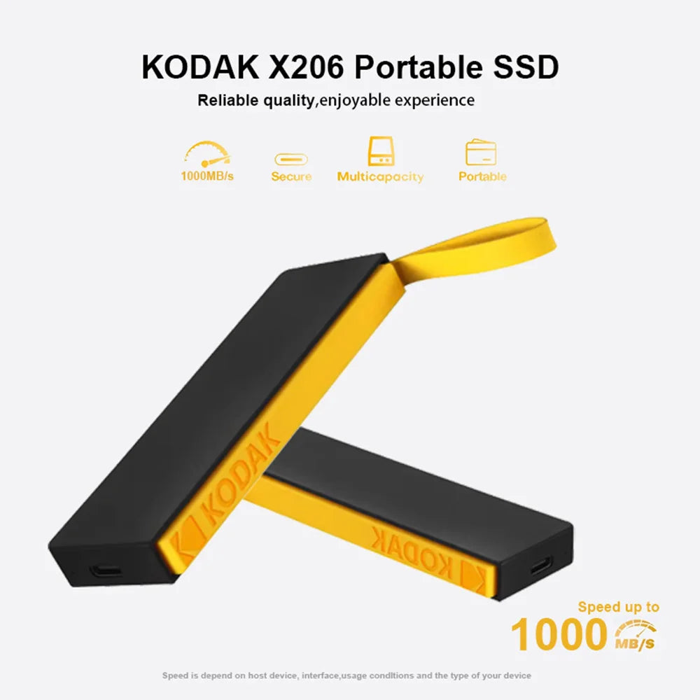KODAK High-Speed 1TB USB 3.2 Flash SSD Portable Storage