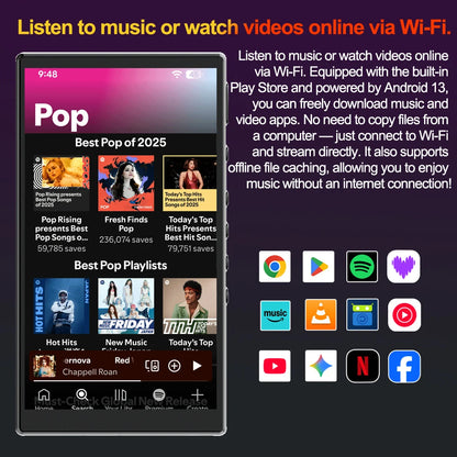 64GB Touch Screen MP4 Player with Camera