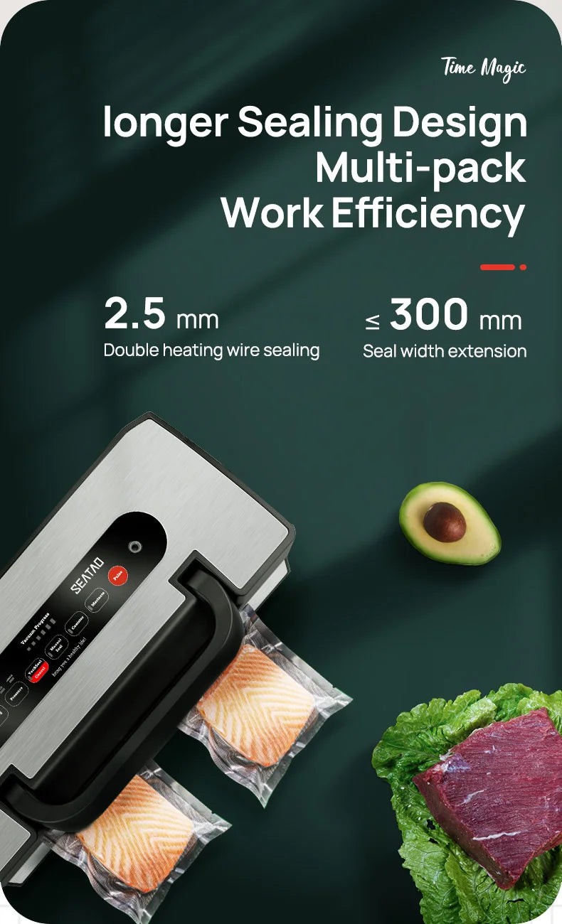 Automatic Vacuum Sealer Machine with Built-in Cutter & Storage