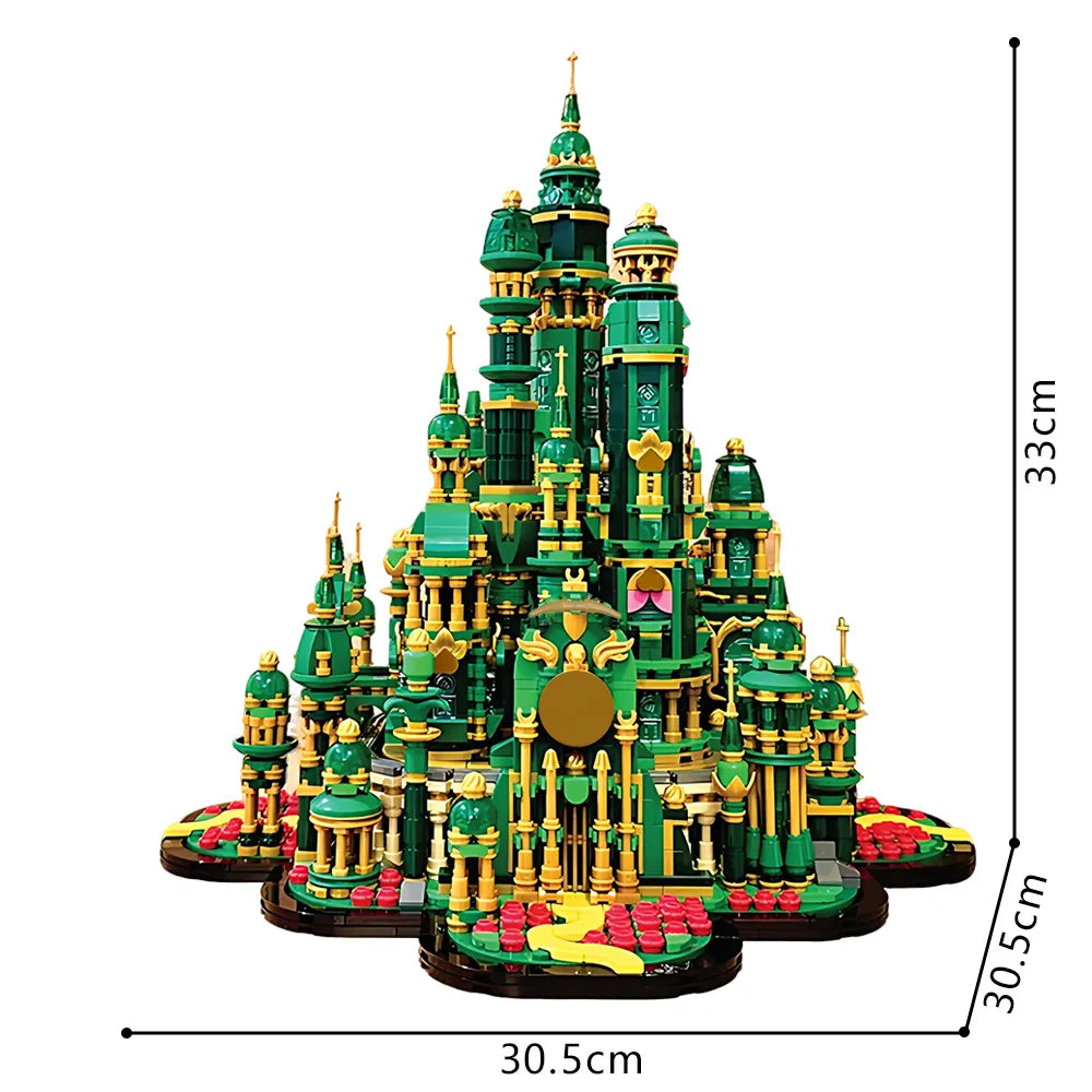 Large Emerald Castle Brick Model Set 3892 Pieces Display