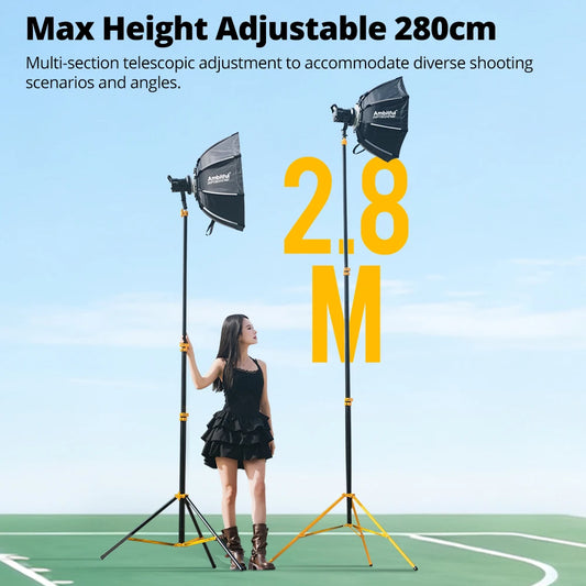 Professional Air Cushioned Light Stand 280cm Kit