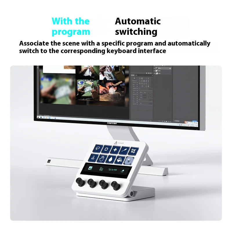 Compact White Mechanical Keyboard with Custom Macros and Media Keys