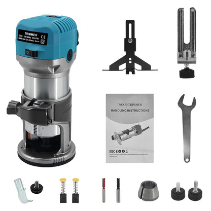 Blue Heavy Duty 2000W Wood Trimming Router Tool