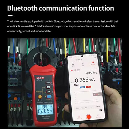 Digital 60A Leakage Clamp Meter with Bluetooth Testing