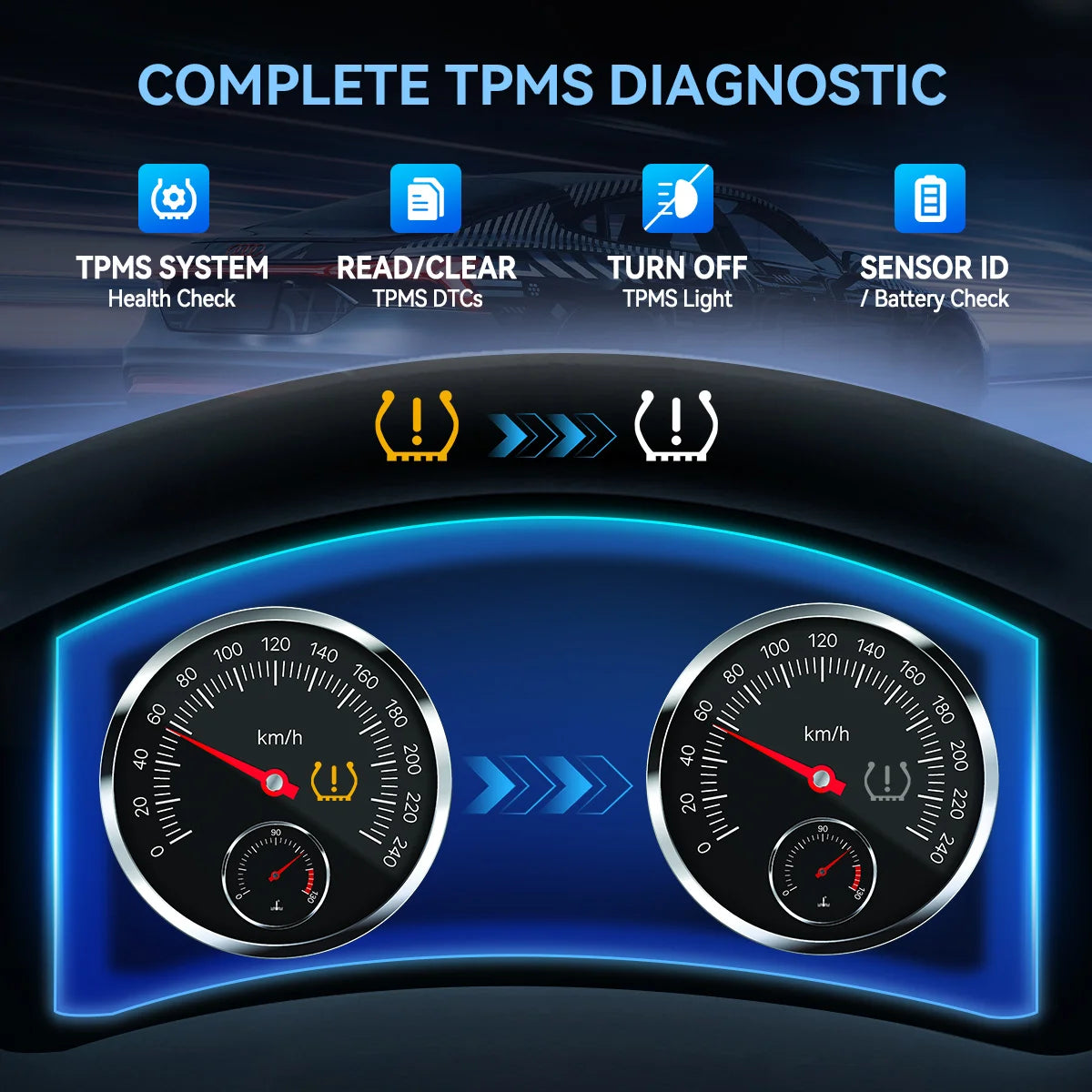 Automotive TPMS Sensor Activator & Programming Tool