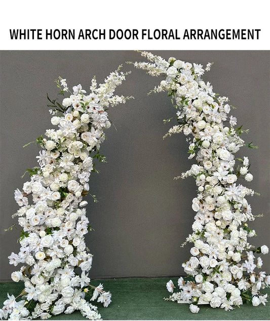 Modern Geometric White Arch for Party Background