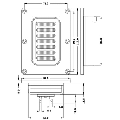 60W AMT Ribbon Tweeter Speaker Driver 4 Ohm