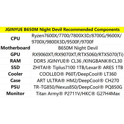 AMD Ryzen Compatible B650 M-ATX DDR5 WiFi Motherboard