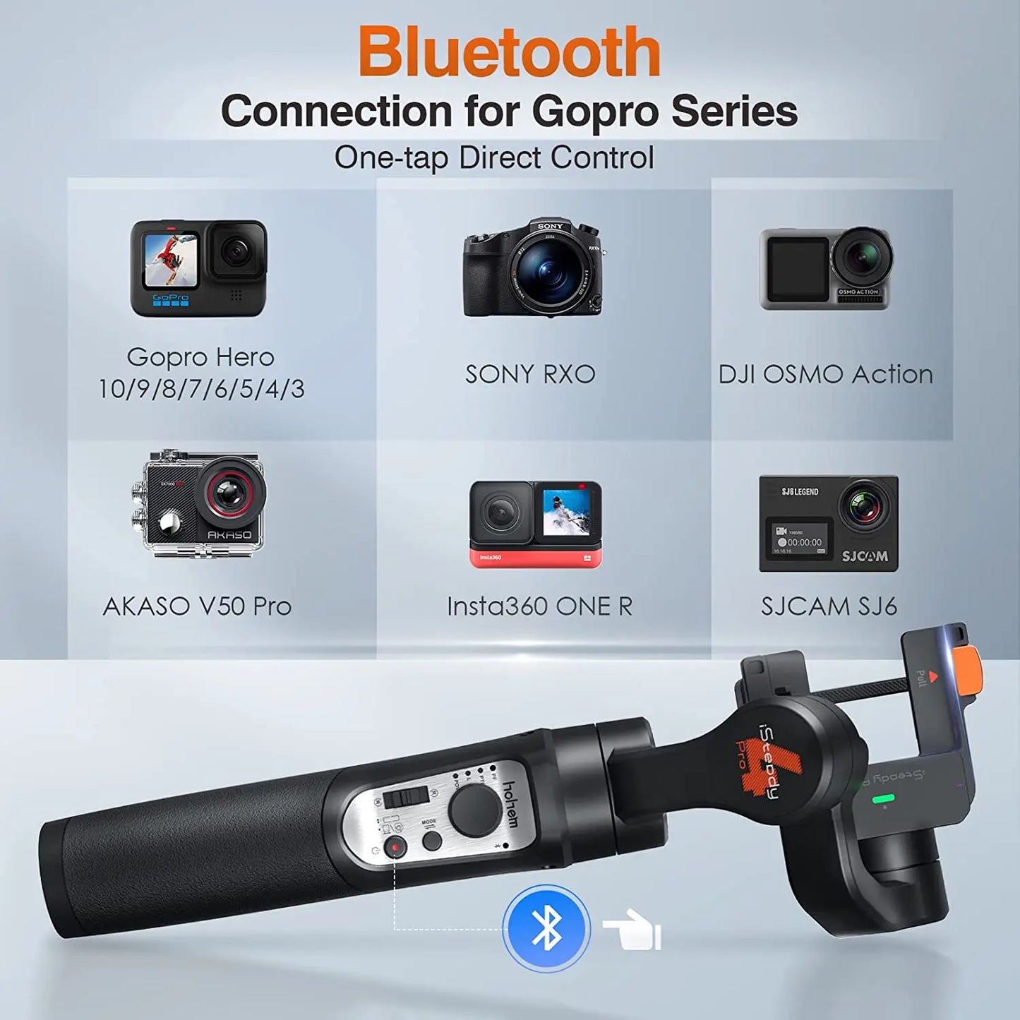 Portable 3-Axis Gimbal for Smooth Action Camera Footage