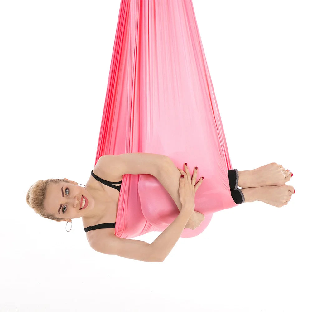 7×2.8m Pink Aerial Yoga Hammock Swing for Pilates