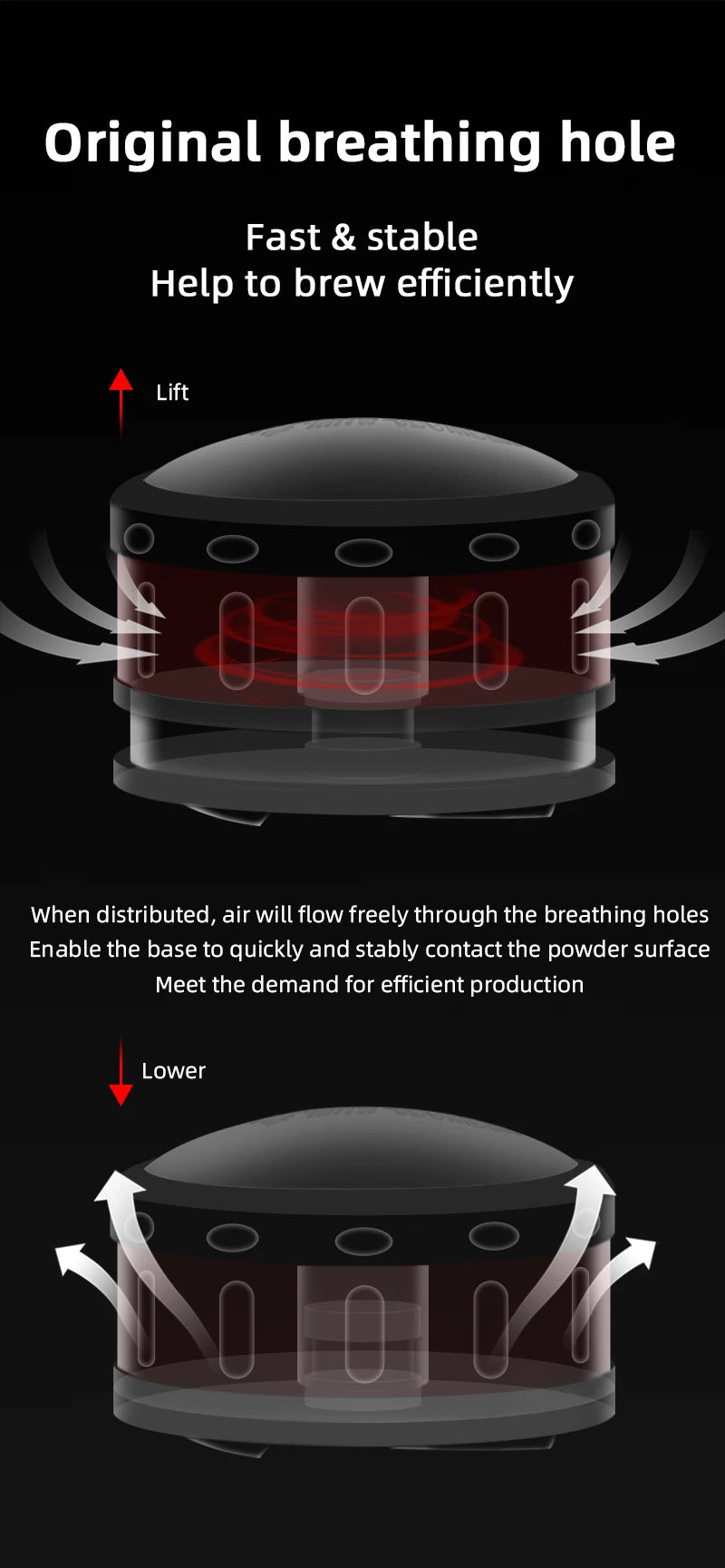 Adaptive 51mm Espresso Distributor with Air Hole