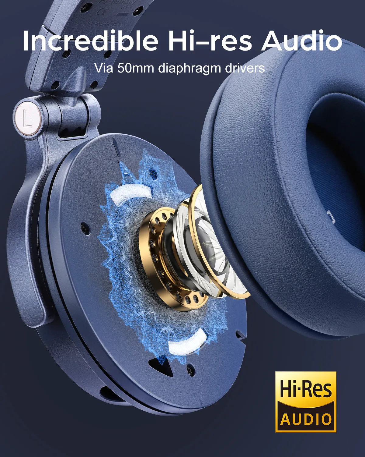 Professional Wired Over-Ear Studio Headphones with Mic