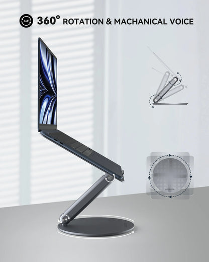 Adjustable Notebook Holder 10-17 Inch Gray Laptop Stand