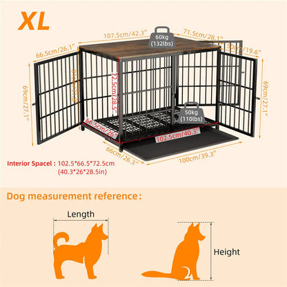 Extra Large Pet Cage with Tray White