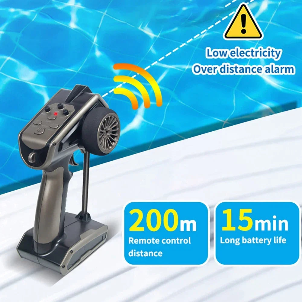 High-Speed Remote Control Jet Boat with Turbojet Pump 2 Batteries