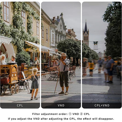 Variable ND CPL Camera Lens Filter 67-82mm