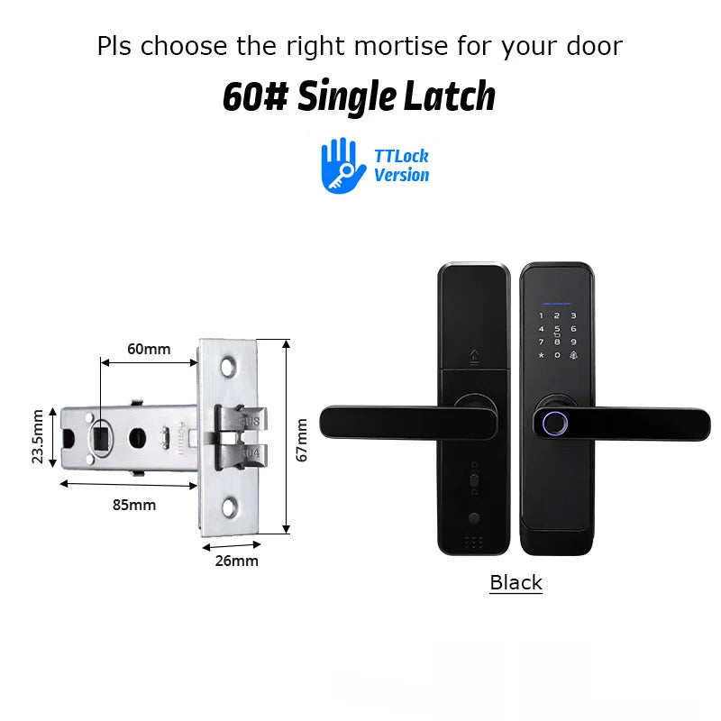 Digital Keyless Entry Lock Fingerprint Card Code App Control