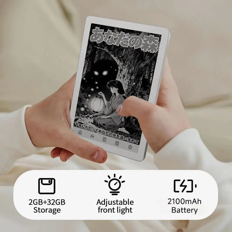 6 Inch E-Ink E-Reader 32GB Android 14 Adjustable Frontlight