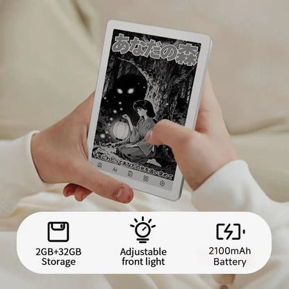 6 Inch E-Ink E-Reader 32GB Android 14 Adjustable Frontlight