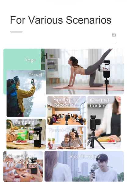 Compact 5K Travel Camera with Remote and Big Screen Display