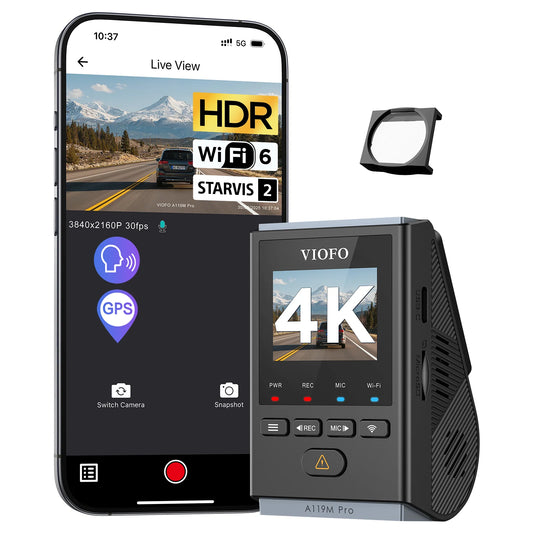 Portable 4K Car Dash Camera STARVIS Sensor 128GB