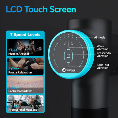 Professional Deep Muscle Massage Gun 12V LCD Display