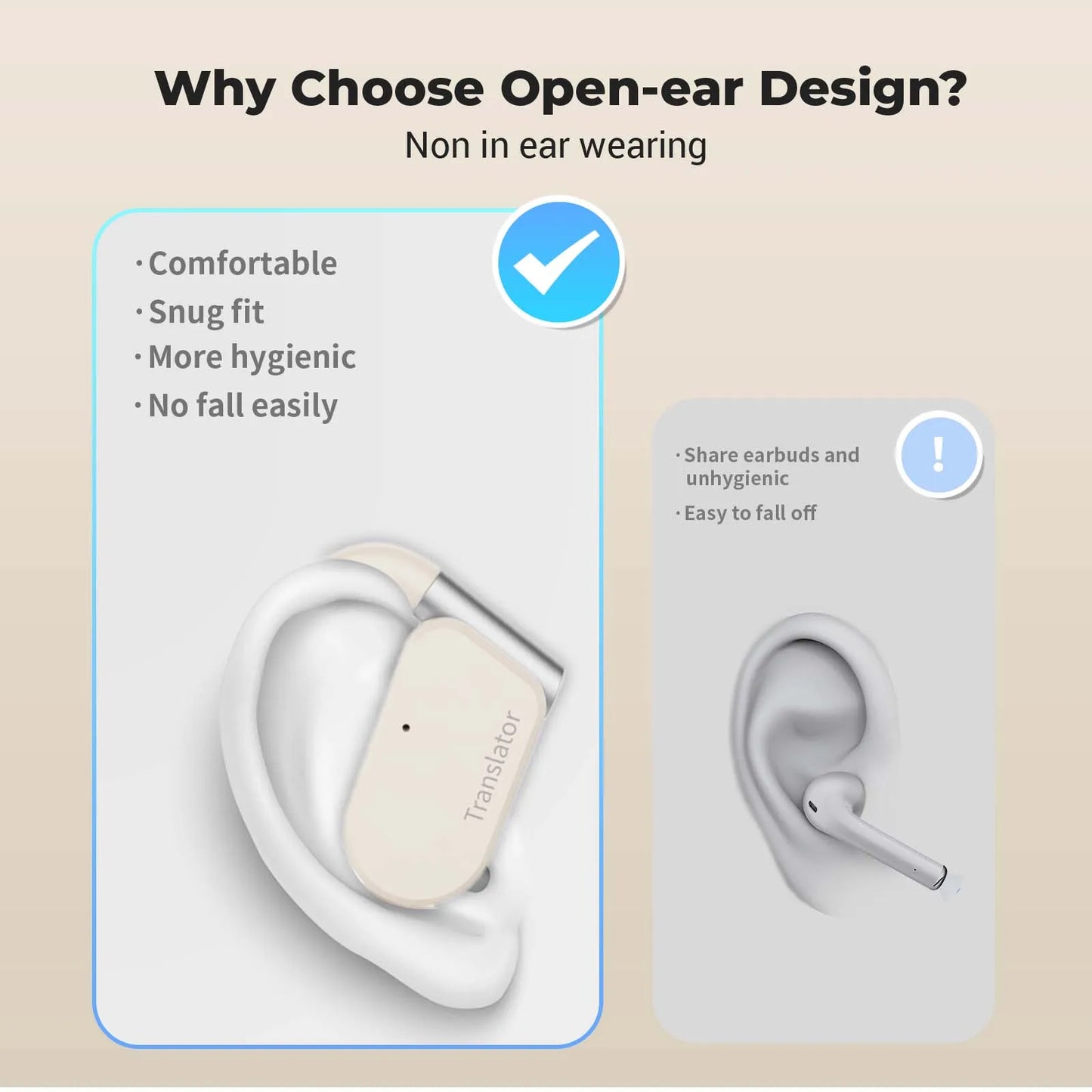 Real Time Translator Earbuds with 144 Online Languages