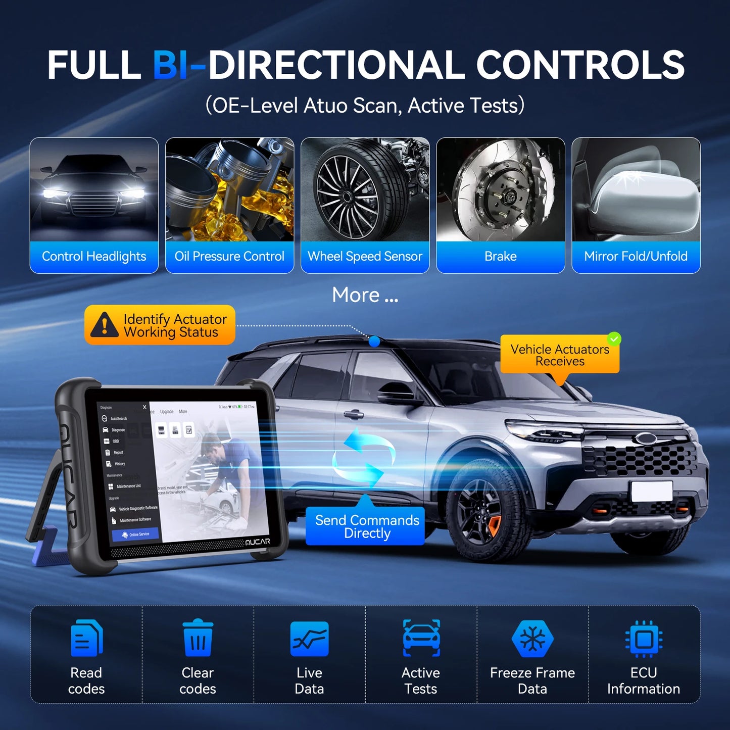 Professional Automotive Scanner with 35 Resets Function