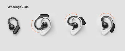 Open Ear Bluetooth 6.0 Sports Earbuds IPX5 ENC Black