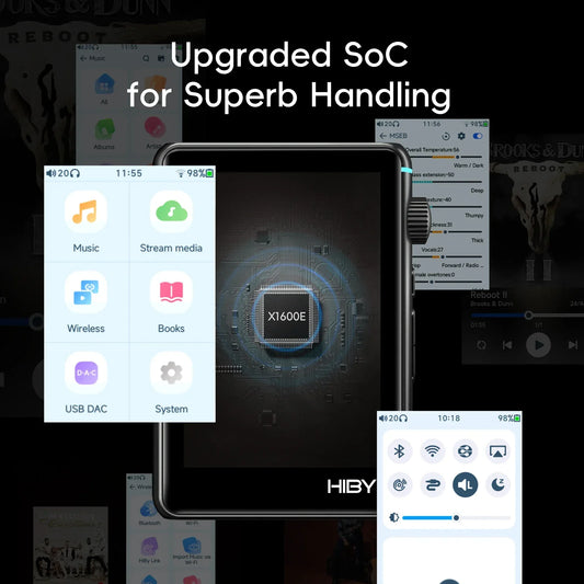 Portable Red Hi-Res Music Player Bluetooth WiFi MQA