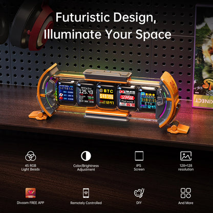 RGB LED Digital Clock with WiFi and Smart App Control