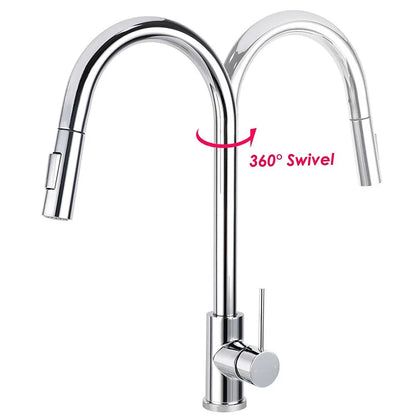 Pull Out Kitchen Sink Mixer Tap Chrome 2 Mode Faucet