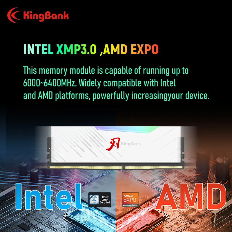 32GB DDR5 RGB RAM 6400MHz Dual Channel PC Upgrade