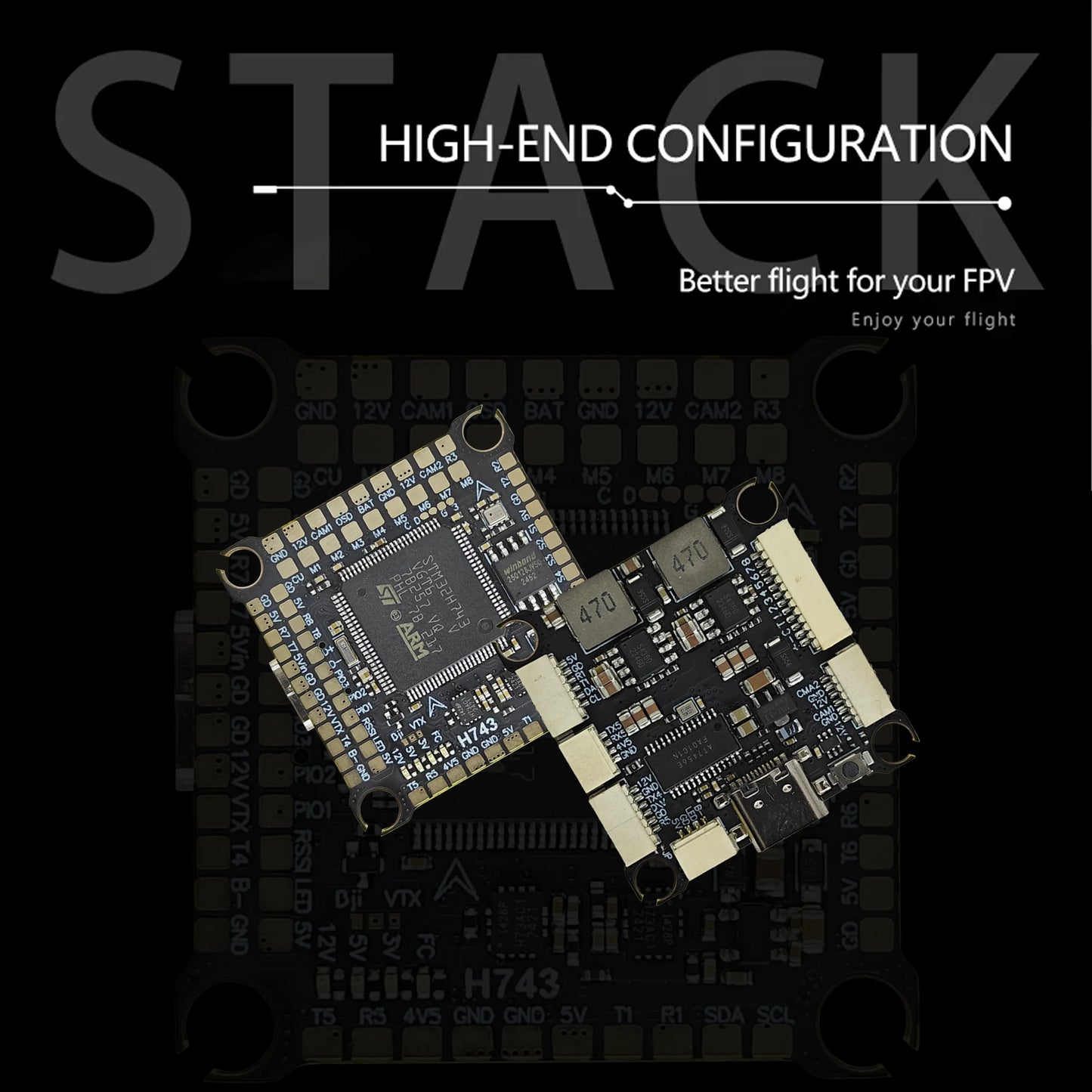 H743 FPV Flight Controller 120A ESC Stack
