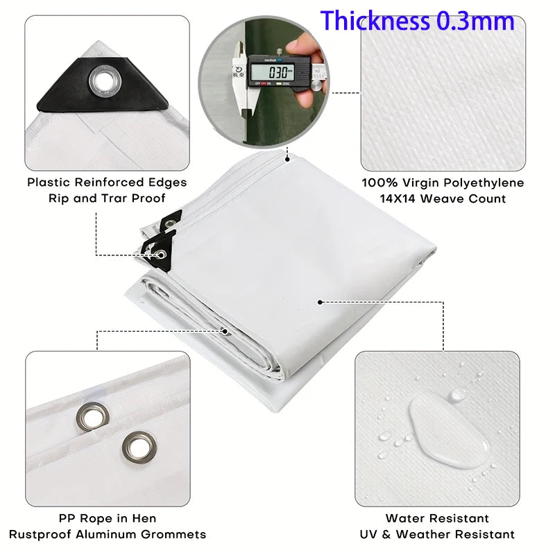 Waterproof Tarp UV Block Shade Cover 4x8m Outdoor