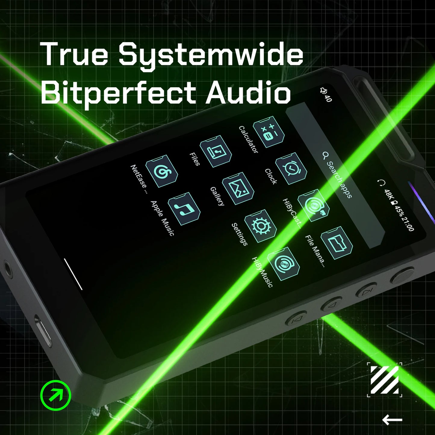 Android Lossless Audio Player with USB DAC White