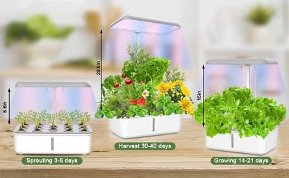 Smart Indoor Herb Garden Kit with LED Grow Light