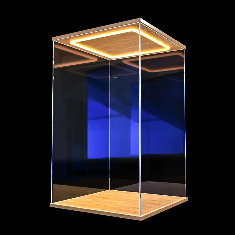 Acrylic Display Case 35x25cm with LED Ring Light