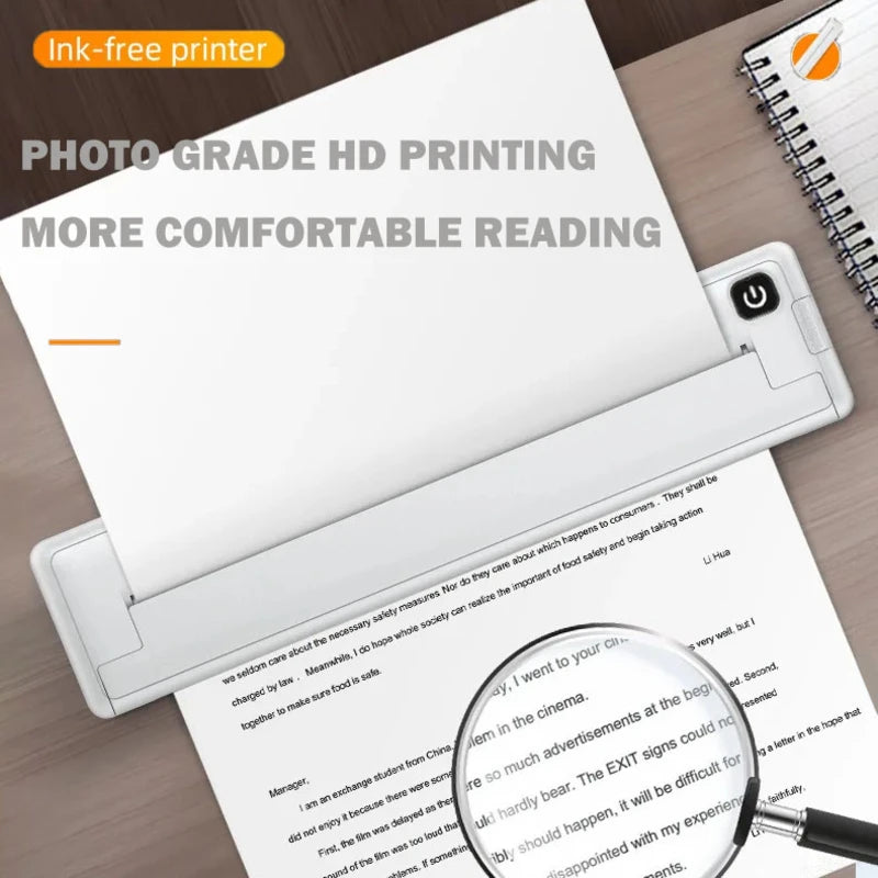 Portable A4 Thermal Printer Wireless Inkless Printing Machine