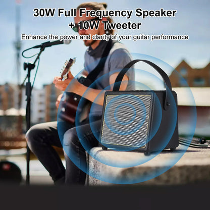 30W Portable Guitar Amplifier with Bluetooth and Multi Effects