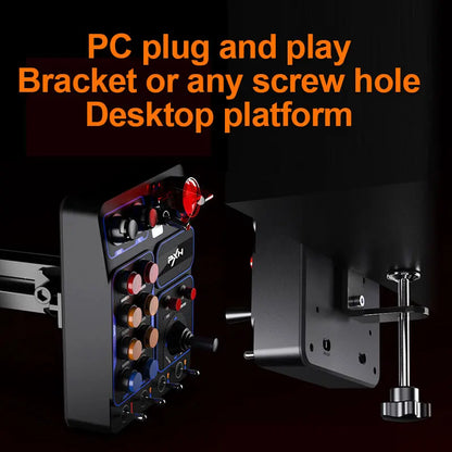 Simulator Racing Control Box with 30 Programmable Buttons RGB Panel