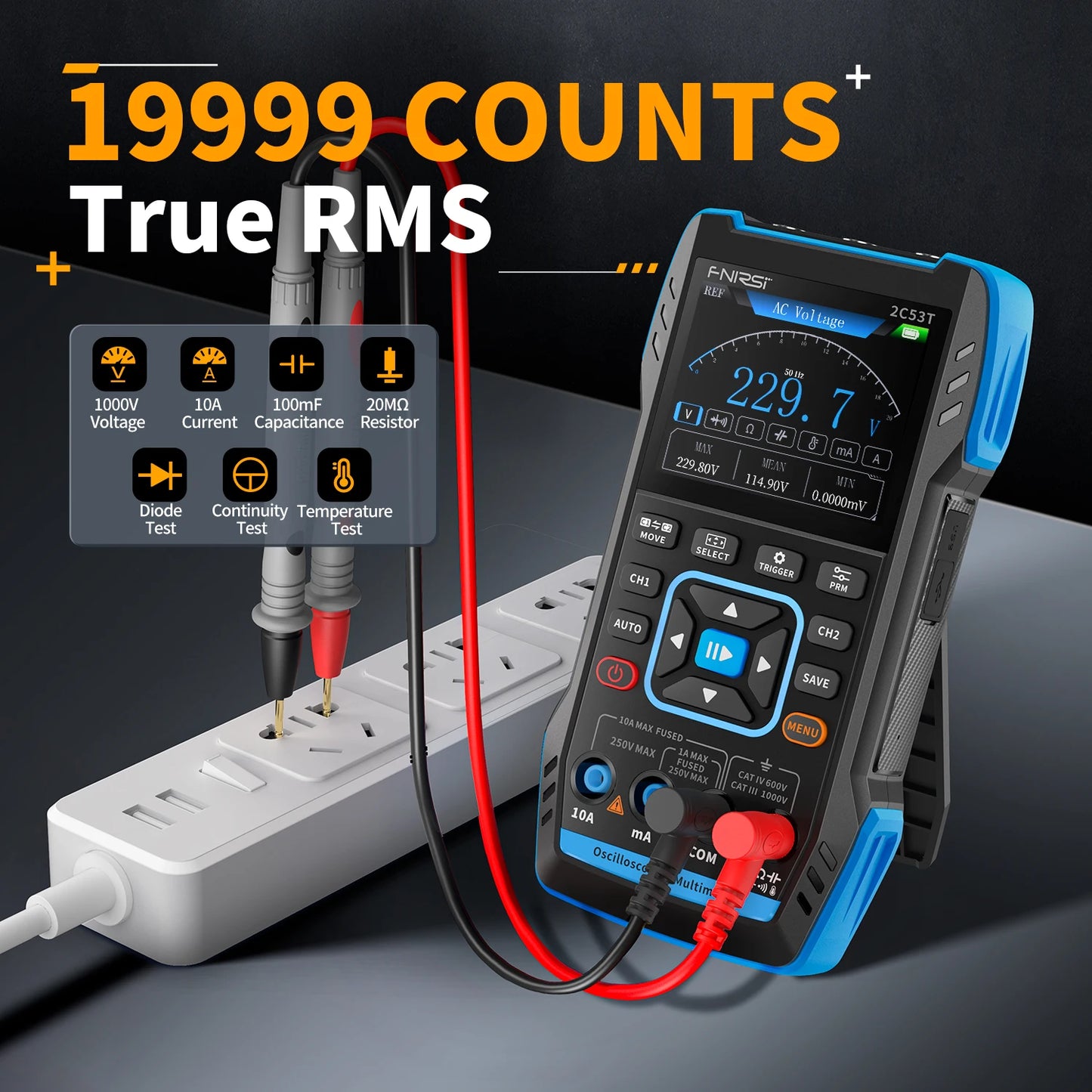 3in1 Digital Oscilloscope Multimeter Signal Generator 50MHz