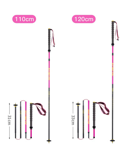 2pcs Yellow 120cm Lightweight Trekking Poles