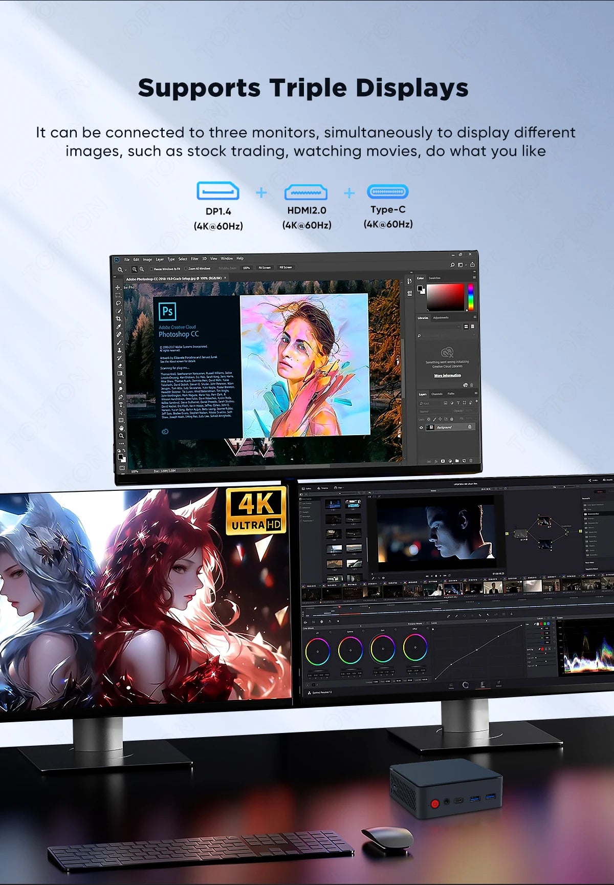 Compact Mini PC Intel N150 with 16GB DDR5 and 128GB SSD